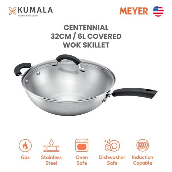 Meyer centennial stainless steel wok